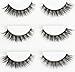 Wehous 3 Pairs Luxurious Real 3D Natural Cross Thick False Eyelashes Eye Lashes Makeup
