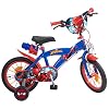 TOIMS 874 Spiderman kinderfiets Mixed Bike Toims, 3/5 jaar – 14″, blauw,3/5 jaar