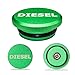 Vinkki Magnetic Diesel Fuel Cap for Dodge, Billet Aluminum Diesel Fuel Cap Accessories and Blue DEF Cap for Dodge Ram Truck 1500 2500 3500 (2013-2017) Combo Pack