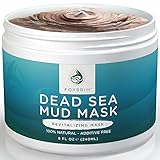 Pure Dead Sea Mud Mask - 100% Natural Clay Face Mask by Foxbrim - Additive Free - Restoring & Detoxifying Dead Sea Mud Mask for Acne, Tone and Lines - Imported from Israel - 240ml/8oz