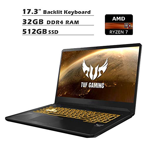 2020 NexiGo Upgraded TUF 17.3 Inch FHD 1080P Gaming Laptop| AMD Ryzen 7 3750H up to 4.0 GHz| GeForce GTX 1650 4GB| 32GB DDR4 RAM| 512GB SSD| Backlit KB| WiFi| Bluetooth| HDMI| Windows 10