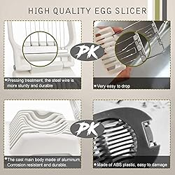 Kjfeoiye Egg Slicer, Egg Slicer for Hard Boiled