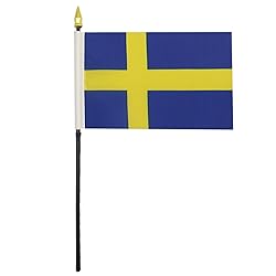 AZ FLAG - Sweden Table Flag 4'' x 6'' - Swedish