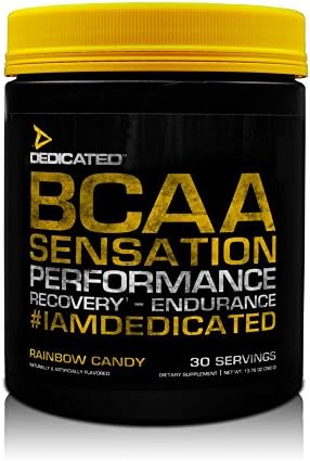 Dedicated Nutrition BCAA Sensation Workout Supplement, Rainbow Candy, 13.76 oz