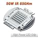Hontiey High Power LED Chip 50W Infrared IR Light 850Nm Bulbs 50 Watt Beads DIY Spotlights Floodlight COB Integration Lamp SMD Stage Lights