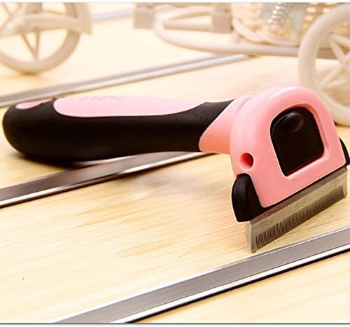 KevenAnna Professional Deshedding Tool &amp; Pet Grooming Brush. Effectively Reduces Shedding By Up To 90% (Pink, Medium)