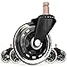 SunnieDog Office Chair Wheels Roll Just As Smooth On Day 1000 As They Did On Day 1 - Heavy Duty Protection for Hardwood & Tile Floors Without A Mat - Roller Blade Style w/IKEA Fit - Black