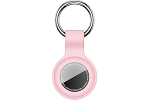 Linsaner Compatible with AirTag Case Keychain for Air Tag Holder Silicone for AirTags Key Ring Cases Tags Chain foe for Apple for AirTag GPS Item Finders Accessories，Pink