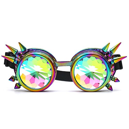 Kaleidoscope Glasses, 2017 New Hot Sale Kaleidoscope Glasses Rave Festival Geometric Party EDM Sunglasses Diffracted Lens Rainbow Goggles Prism Sunglasses by Neartime (Multicolor)