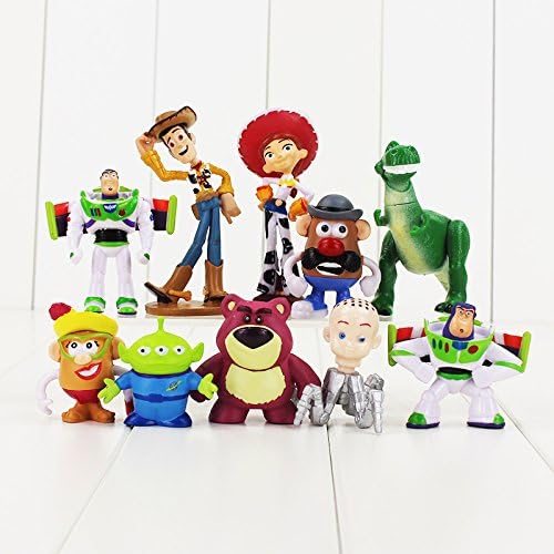LittleSpells Story Buzz Lightyear Woody Jessie Action Figure Toys-Set of 10 Pieces