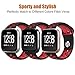 NO1seller Top Compatible Bands Replacement for Fitbit Versa Smart Watch Women Men Small Large, Soft Silicone Sport Strap with Ventilation Holes Replacement Accessories Wristband Black/Red Small