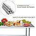 Stainless Steel Prep Table - 48x24 Inches Commercial Work Table Food Metal Table Heavy Duty Kitchen Garage Worktables and Workstations Sandwich Top with 4 Caster Wheels