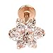 BODYA 1pc Rose Gold 16G 7mm Cubic Zirconia flower Lip Rings Labret Nose Studs Helix Round Shape Stud Earring Body Piercing Jewelry
