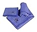 Clever Yoga Travel Towel Beach Set - Fast Dry and Super Absorbant Large and Small Purple Towels