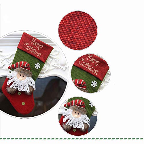 image for nanzhushangmao Burlap Banners Merry Christmas Stockings Fireplace Deco