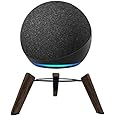 Real Wooden Tripod Stand for Alexa Echo Dots (4th Gen)(5th Gen), Wood Stand Holder with Metal Frame and Silicone pod Feets Secure Stable Wooden Mount Holder for Echo Dot Accessories (only stand)