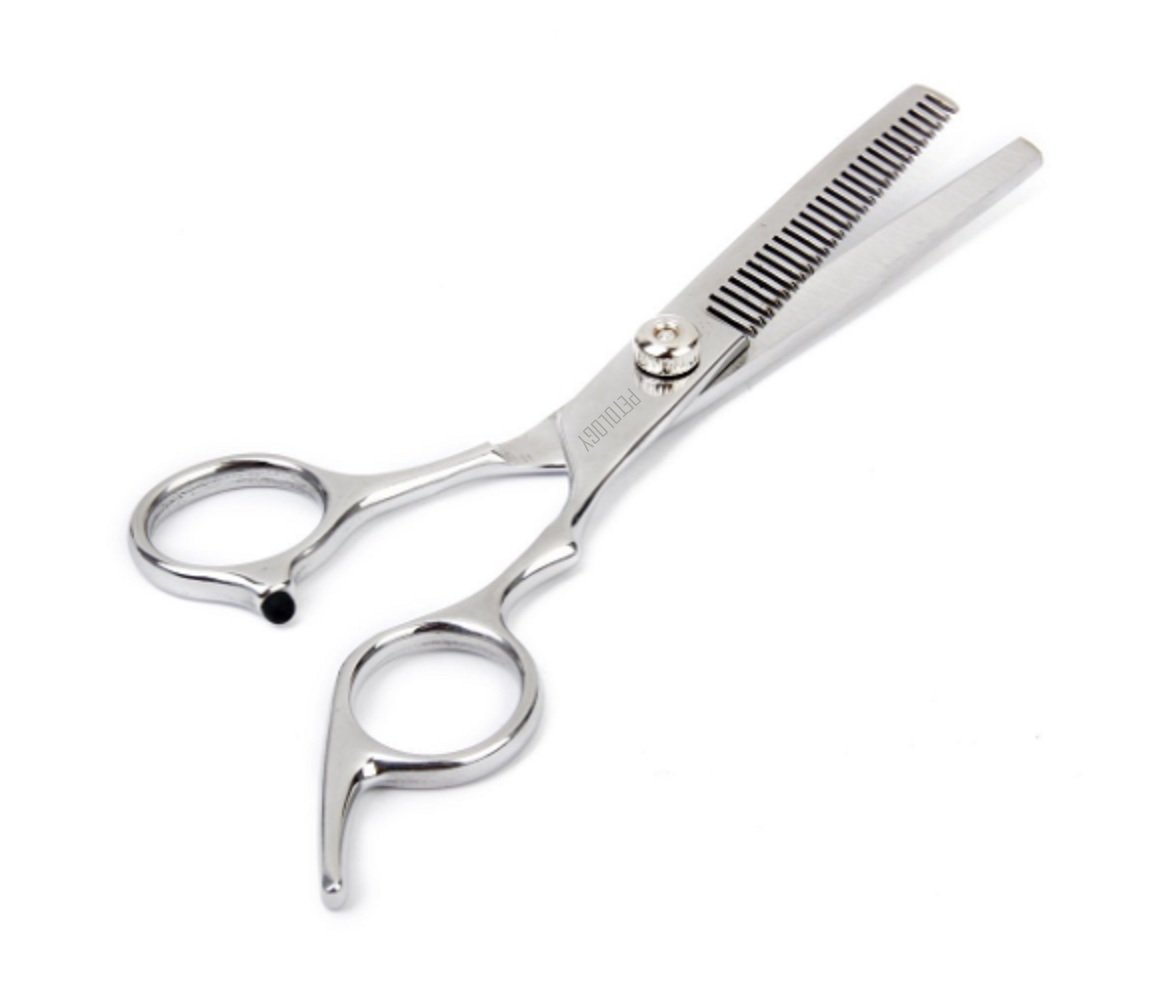Petology Stainless Steel Pet Dog Hair Thinning Round Tip Shear