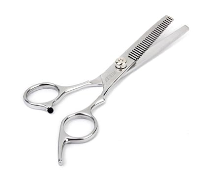Petology Stainless Steel Pet Dog Hair Thinning Round-Tip Shear Scissors (7-inch)