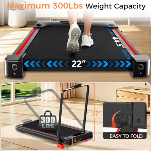 Walking Pad with 9% Incline, 4-in-1 Under Desk Treadmill with Handle Bar, 6.2 MPH Speed and 3.0 HP Motor, Compact Quiet Walking Machine for Home Office, 300 lb Capacity