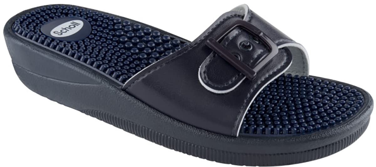 Scholl New Massage, Sandali Donna, Blu, 35 EU