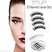 Magnetic Eyelashes -Three Magnetic Eyelashes Cover Full Eye Size (1 Pair/4 Pcs) Natural Look, Most Glamorous 3D Reusable Ultra Soft, Gule Free False Eyelashes (ThreeMagnetic Fake Eyelashes 02)