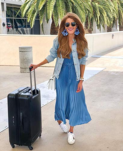 Light Blue Beaded Tassel Earrings, Statement Laniyah Fringe Drop Earrings for Womens Gift For Her, Mom, Sister and Friend
