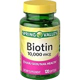 Spring Valley Biotin Dietary Supplement, 10,000 mg, 120 Softgels