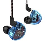 IEM Earbuds, KZ ZS10 HiFi In-Ear Headphones In Ear Monitors Earphones with Five Drivers without Microphone (Blue)