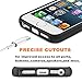 Basse Compatible for case iPhone 5/5s, Simple Style Case Compatible for iPhone SE, Shock-Absorption Bumper, Anti-Scratch, Resist Oil and Easy to Clean, TPU Protection Cover-(Black)