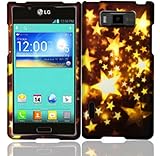 For LG Optimus Ultimate L96G Hard Design Cover Case Gold Star Accessory