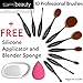 SA Beauty Oval Makeup Brush Set for Foundation Blending Concealer Contour Blush Eyeliner for Face Lips Eyes, Great with Liquid Powder Cream Cosmetics, Tool Gift Set, 10 Piece