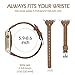 Wearlizer Slim Rivet Leather Compatible with Apple Watch Bands 38mm 40mm 41mm 42mm 44mm 45mm 46mm 49mm Women Men Dressy Thin Strap Wristbands Bracelet for iWatch Series 10 9 8 Ultra SE 7 6 5 4 3 2 1