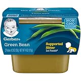 Gerber 1st Foods, Green Bean Pureed Baby Food, 2 Ounce Tubs, 2 Count (Pack of 8)