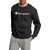 Champion mens Crewneck Sweatshirt, Powerblend Fleece, Hoodie Sweatshirt for Men, Script Logo (Reg. Or Big & Tall)