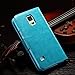 Joopapa S5 Case, Galaxy S5 Case, Galaxy S5 Luxury Fashion Pu Leather Magnet Wallet Flip Case Cover with Built-in Credit Card/ID Card Slots for Samsung Galaxy S5 / Galaxy Sv/Galaxy S5 I9600 (Blue)