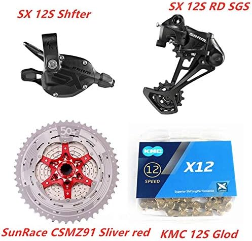 CHENTAOCS SRAM SX EAGLE 1x12 Speed 11-50T Groupset Trigger Shifter Derailleur SX Chain/KMC Chain With NX EAGLE/SunRace CSMZ91X Cassette Easy to use (color : 5)
