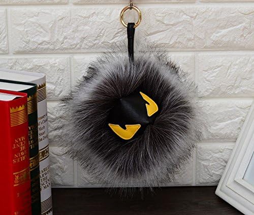 ColorfulDream Fur Monster Pom Pom key chain Fur Pendant for Womens Bag or Car Pendant