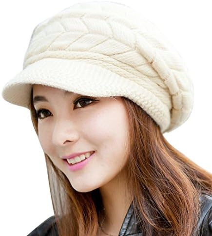 Hot Sale ! Knitted Hat, Biggeja New Fashion Charming Women Winter Warm Beanies Knitted Cap (Beige)