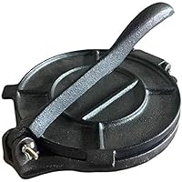 Premium Grade-8 inch Cast iron tortilla press.Tortillas presser maker,comes pre-seasoned in Black.