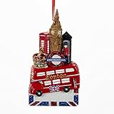 4 Inch London Scene Resin Ornament for Personalization
