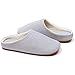 RelaxedFoot Slippers | Organic Cotton & Memory Foam | 1 Pair with Storage Bag (Large, Blue)