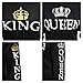 Bangerdei Matching Couple King and Queen His and Her Hooded Sweatshirt Pullover Black Women S + Men M