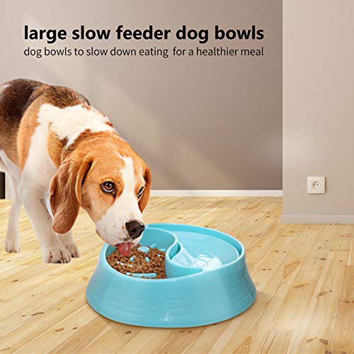 Slow Feeder Dog Bowl with Water Bowl，Dog Bowl Food and Water Bowls for