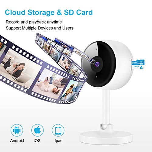 Home security camera,Baby monitor,Smart wifi ip camera 1080P,Indoor outdoor security camera wireless surveillance camera with night vision,2-Way Audio,video camera monitor for Baby/Pet Alexa Support