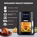 XL Air Fryer with Large Viewing Window, 12Qt Large Capacity, 6-Piece Set Programmable Air Oven with 12 Pre-set Settings, Electric Hot Air Deep Fryer with 6.3Qt Extra Large Capacity Fry Pan Inside - 1700W /110V