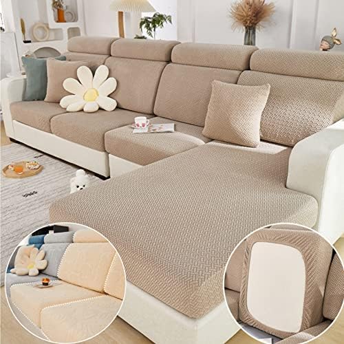 Slipcovers - Disayu Magic Sofa Covers, Interior Magic Sofa Covers, 2023 New Wear Resistant Universal Sofa Cover Stretch Couch Covers (Texture Light Coffee,Large Single Seat Cover)