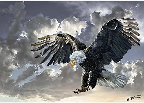 Art Puzzle Black &amp; White Bald Eagle Jigsaw Puzzle