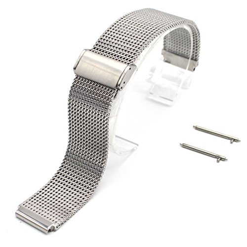 Huawei Watch Band Strap - Rerii Mesh Stainless Steel, Quick Release, 18mm Watch Strap, Band for Huawei Watch, Huawei Fit Watch