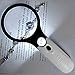 Magnifying Glass, LifeBee 3 LED Light Handheld 3X 45X 2 Lens Reading Magnifying Glass Jewelry Loupe with AAA Battery-Powered for Reading, Low Vision, Jewelry Evaluating, Craft and Hobby