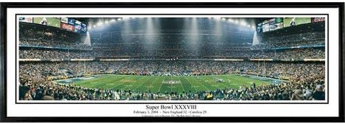 New England Patriots "Super Bowl XXXVII" - 13.5"x39" Standard Black Frame